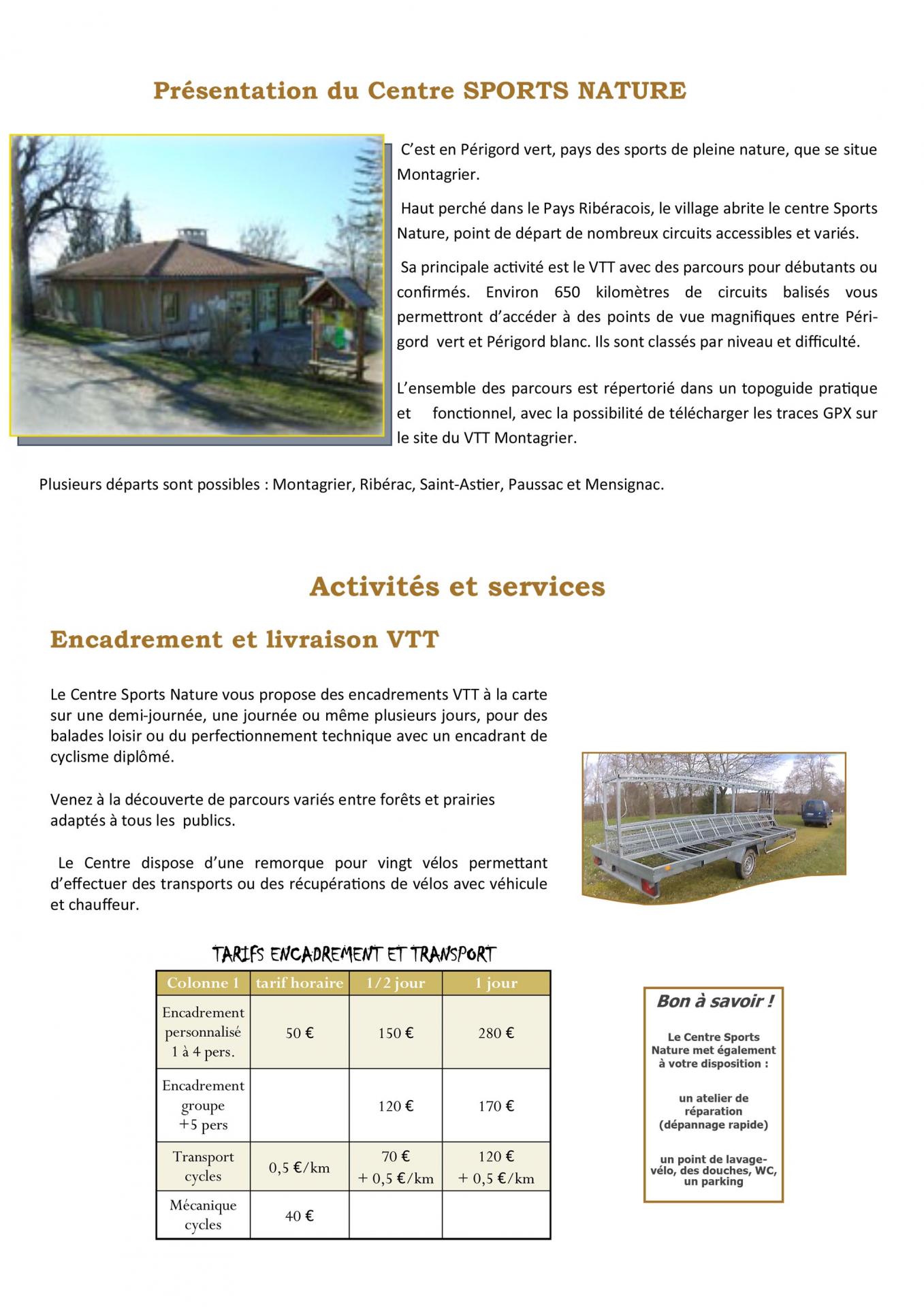 Plaquette presentation centre sport nature 1