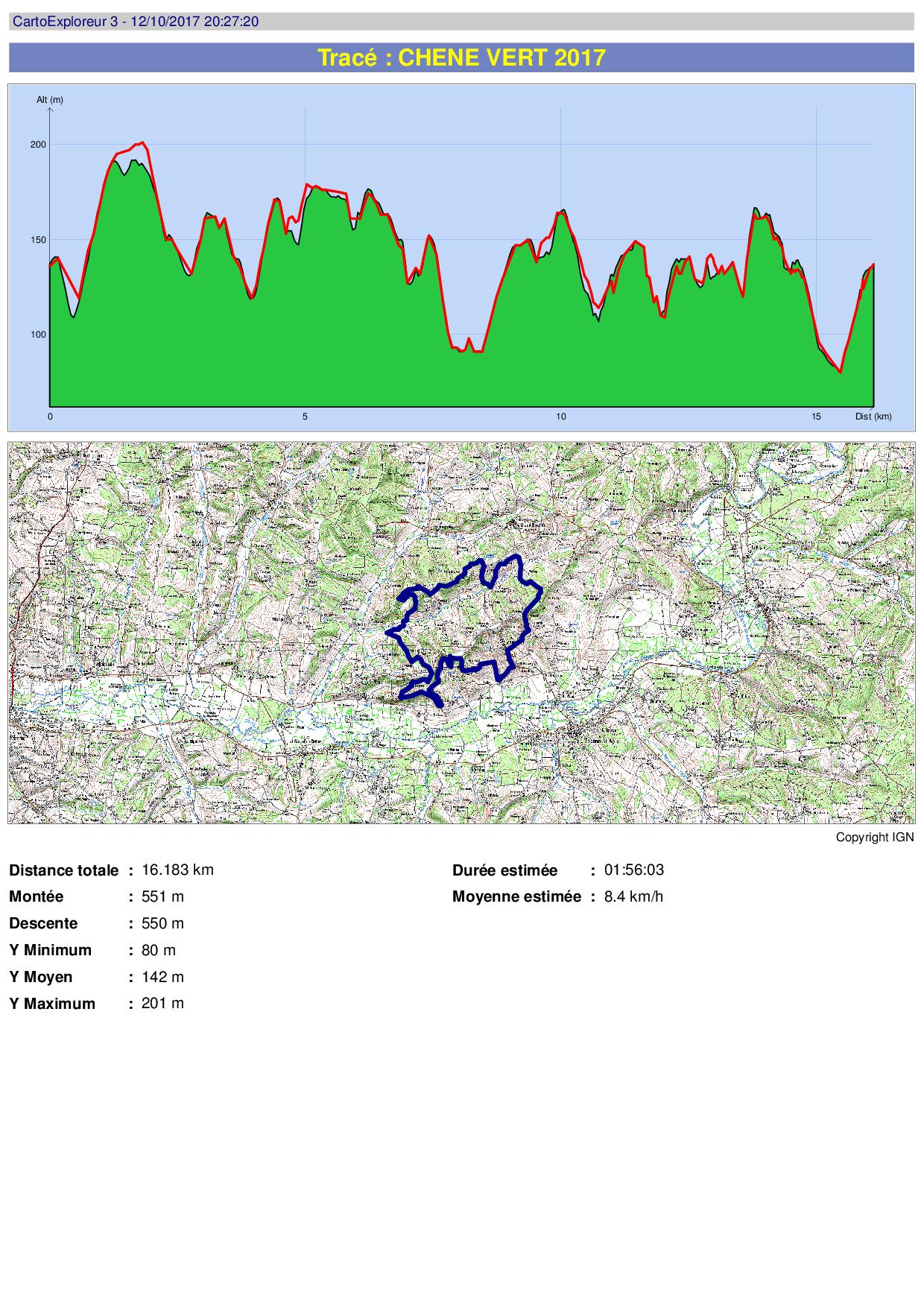 Chene vert profil
